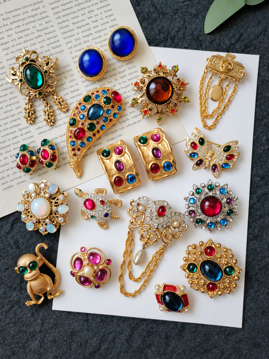 Heirloom Gem Brooch Mystery Box fashion jewelry assortment