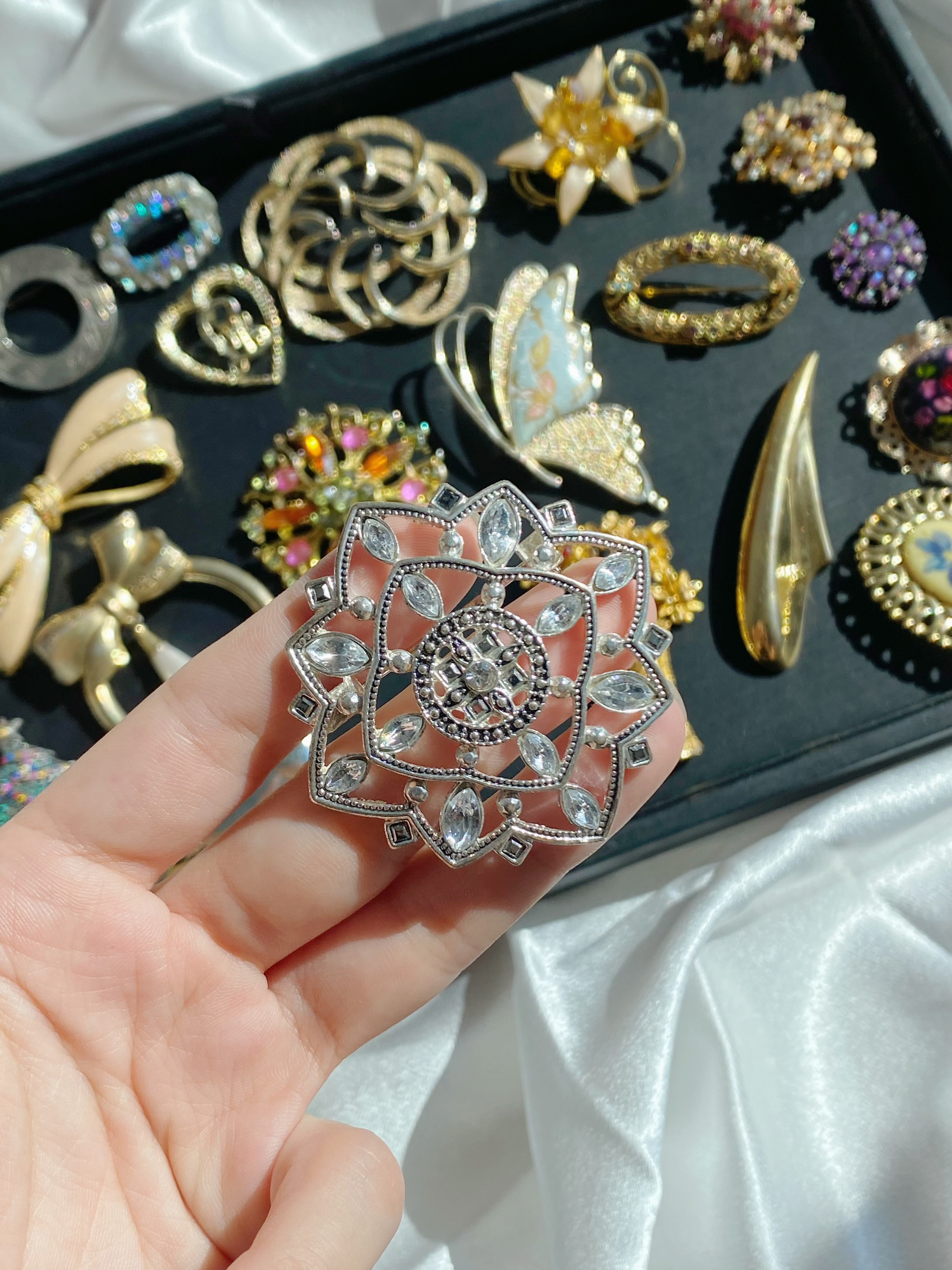 Vintage Inspired Glam Brooch Mystery Box fashion jewelry assortment
