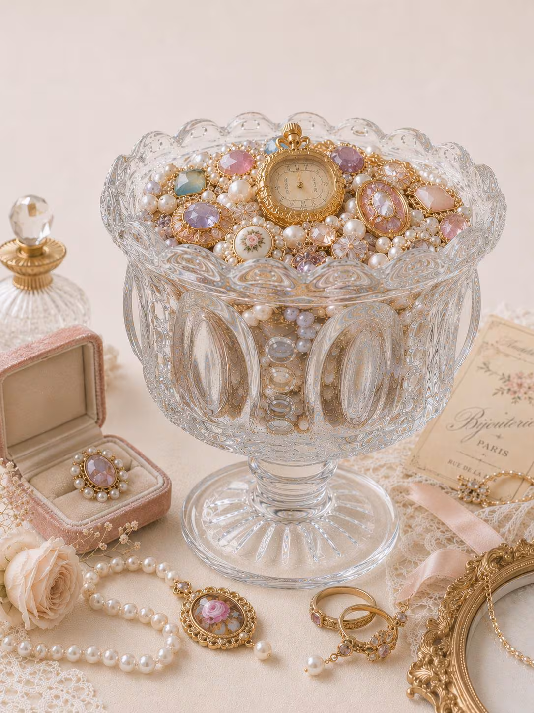 Pink Coquette Mystery Jewelry Jar fashion jewelry assortment