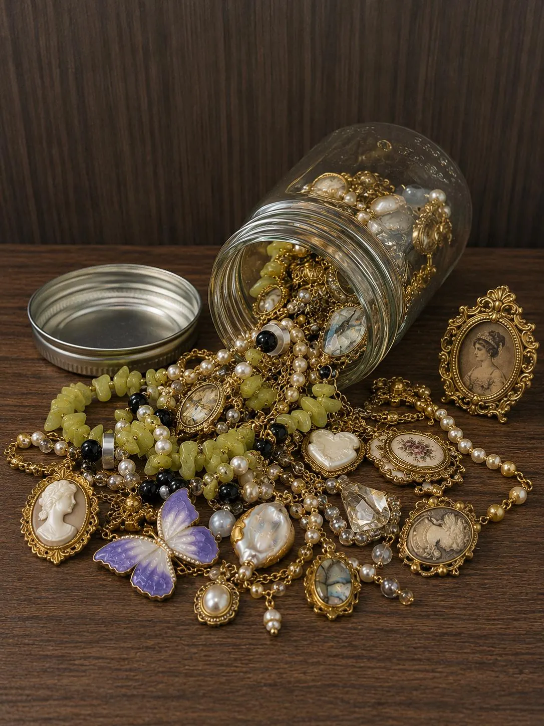 Pink Coquette Mystery Jewelry Jar fashion jewelry assortment