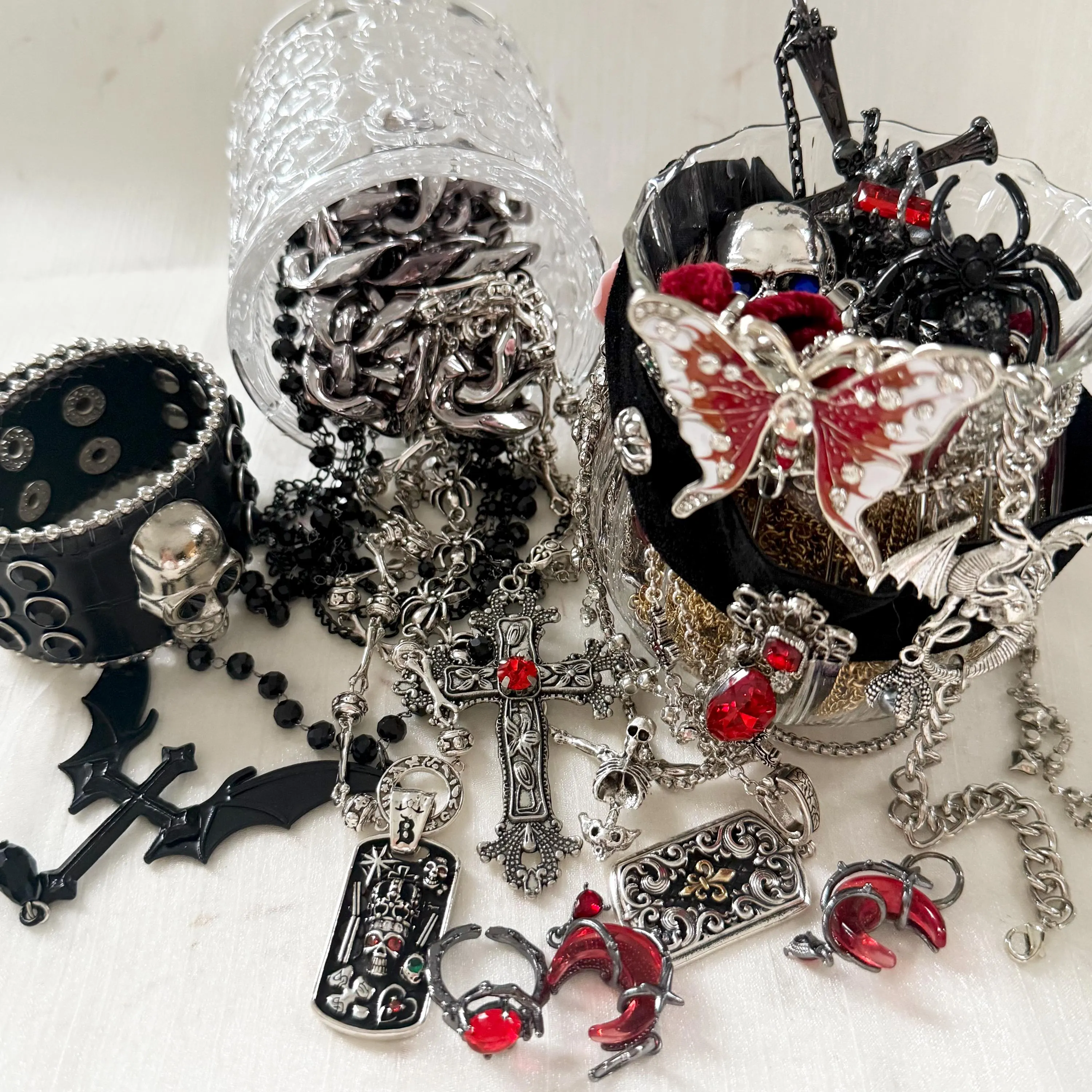 Gothic Mystery Jewelry Jar fashion jewelry assortment