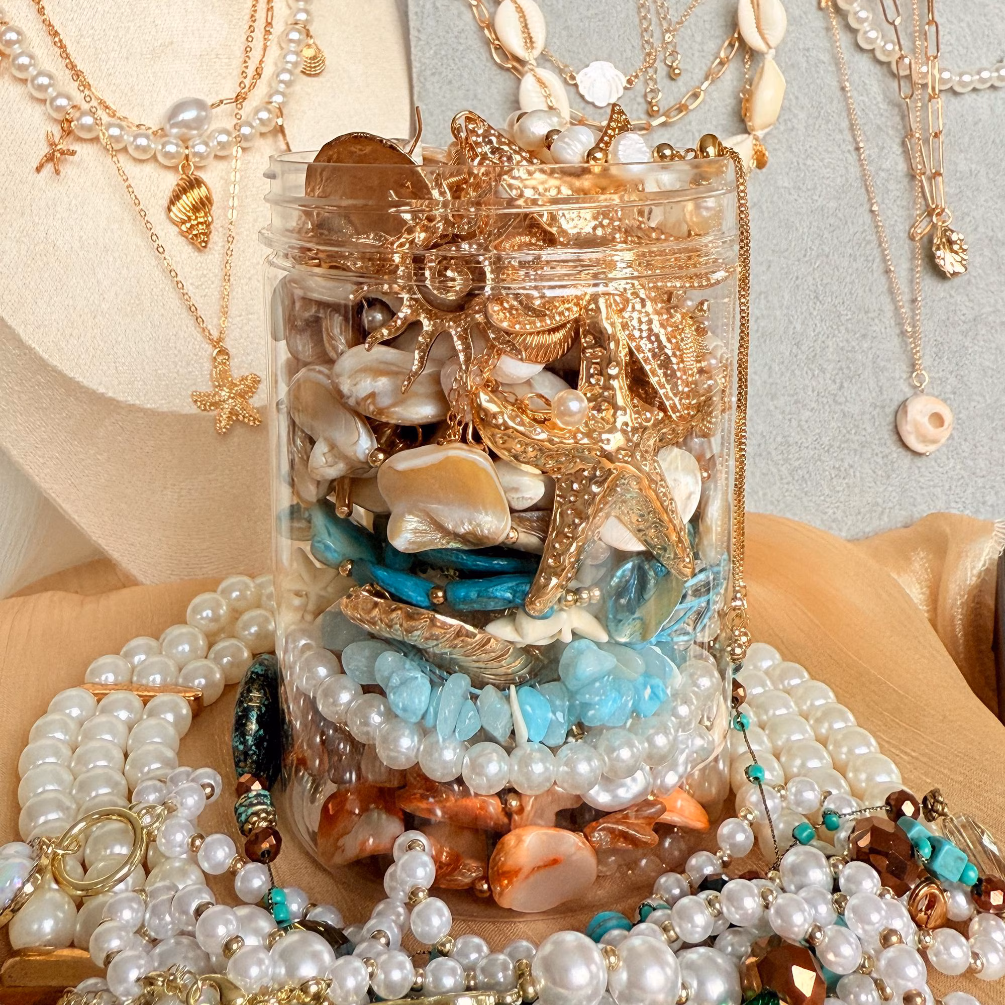 Ocean Mystery Jewelry Jar fashion jewelry assortment