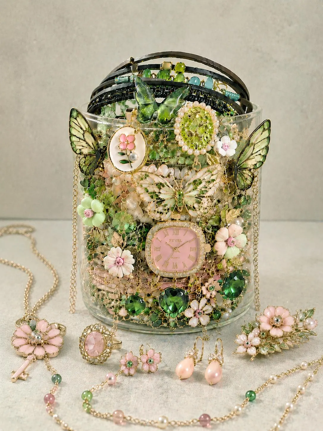 Butterfly Garden Mystery Jewelry Jar fashion jewelry assortment