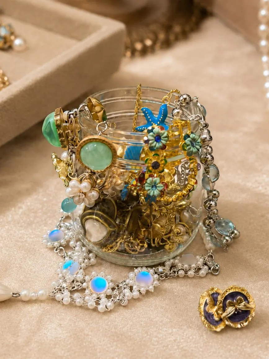 Vintage Inspired Jewelry Mystery Jar fashion jewelry assortment