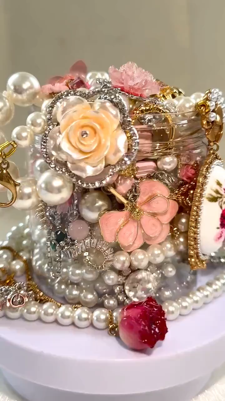 Pink Coquette Mystery Jewelry Jar fashion jewelry assortment