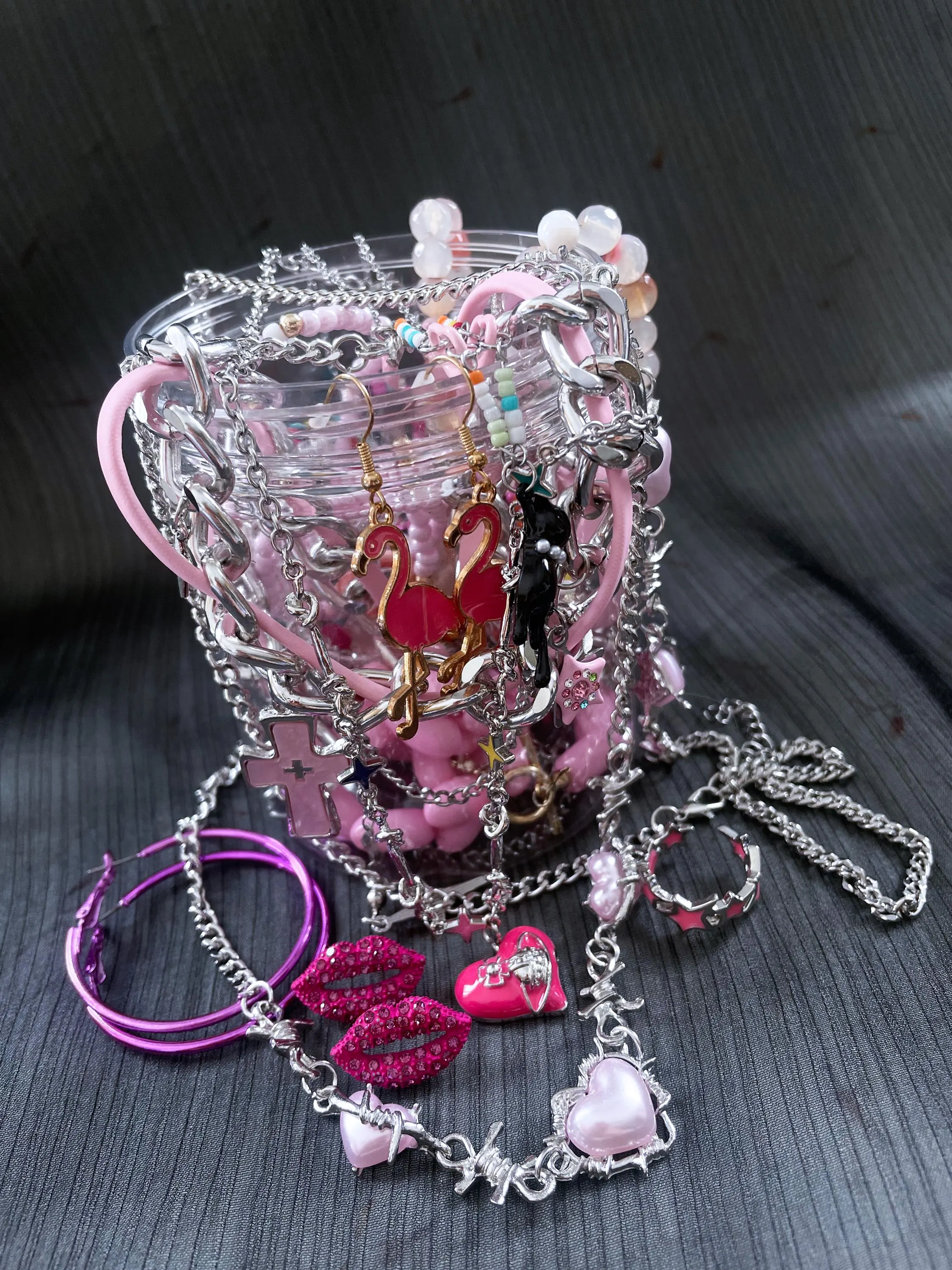 Pink Y2K Mystery Jewelry Box fashion jewelry assortment