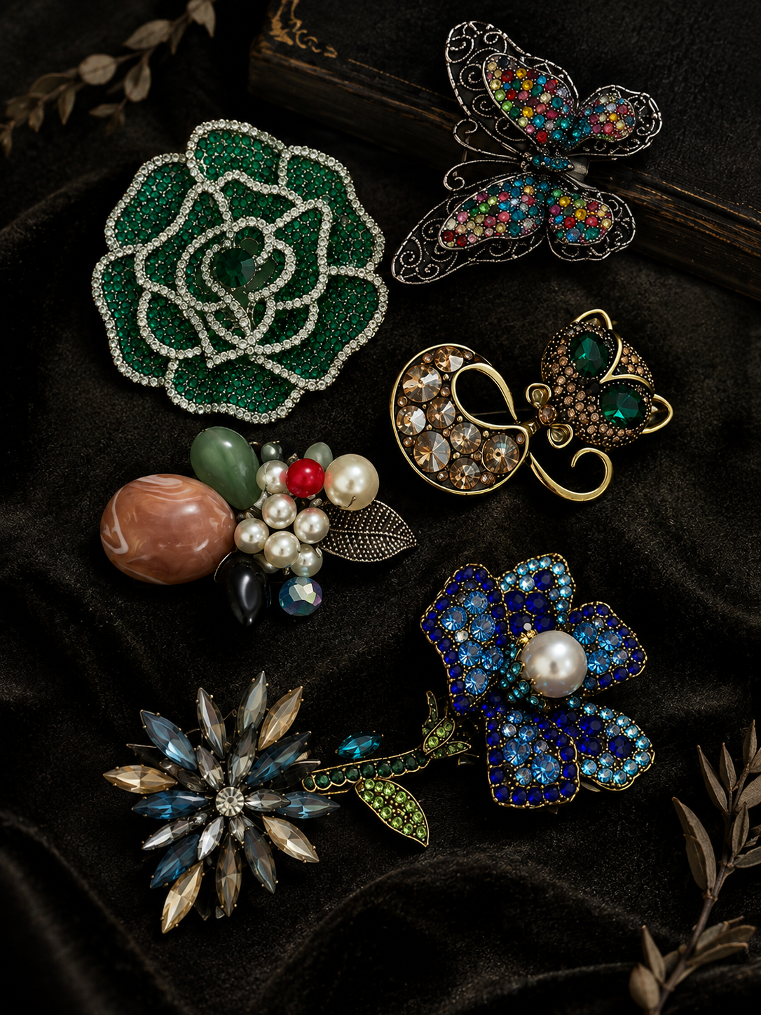 Eclectic Maximalist Brooch Mystery Box fashion jewelry assortment