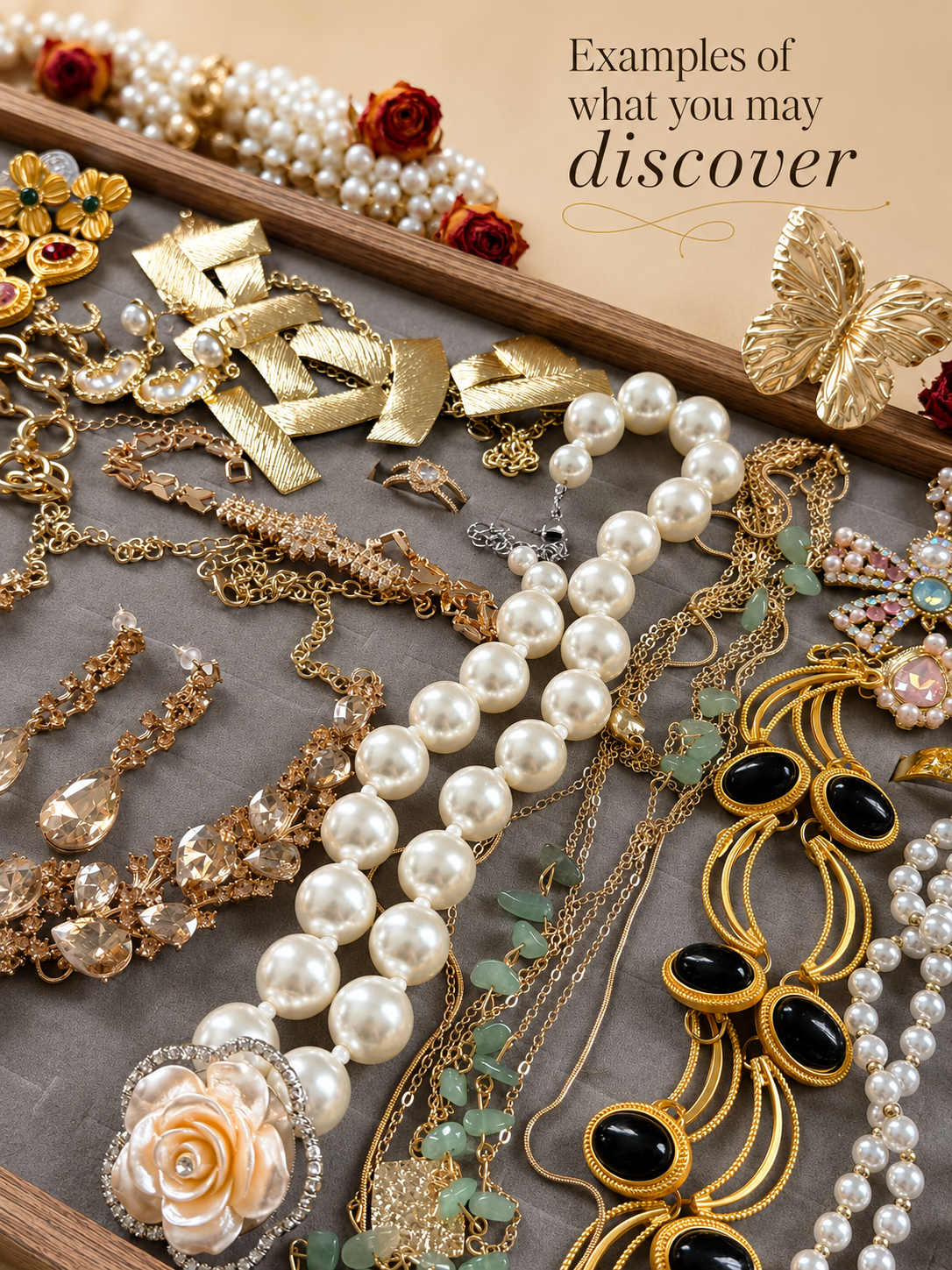 Gilded Mystery Jewelry Jar fashion jewelry assortment