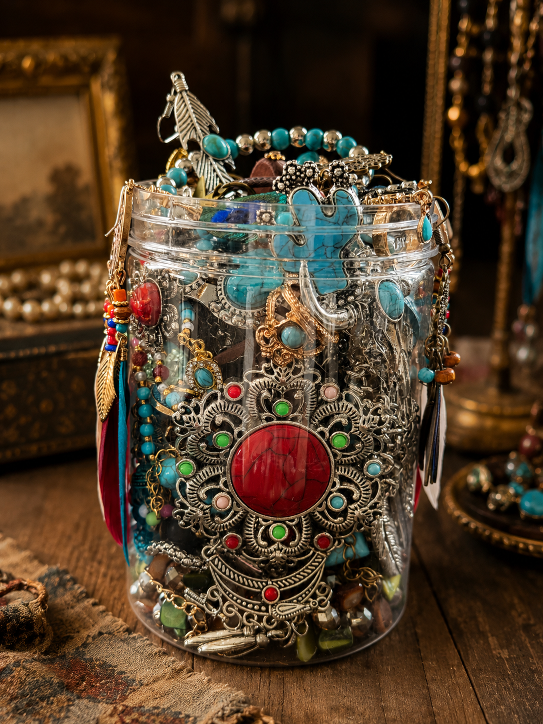 Bohemian Mystery Jewelry Jar fashion jewelry assortment