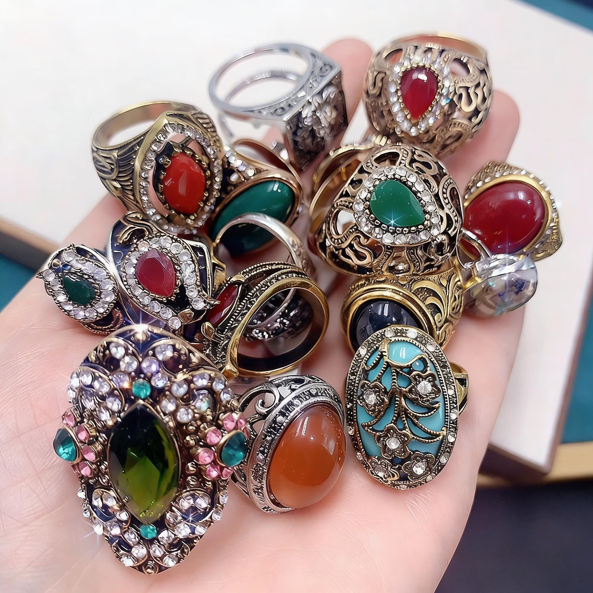 Vintage Inspired Ring Mystery Box fashion jewelry assortment