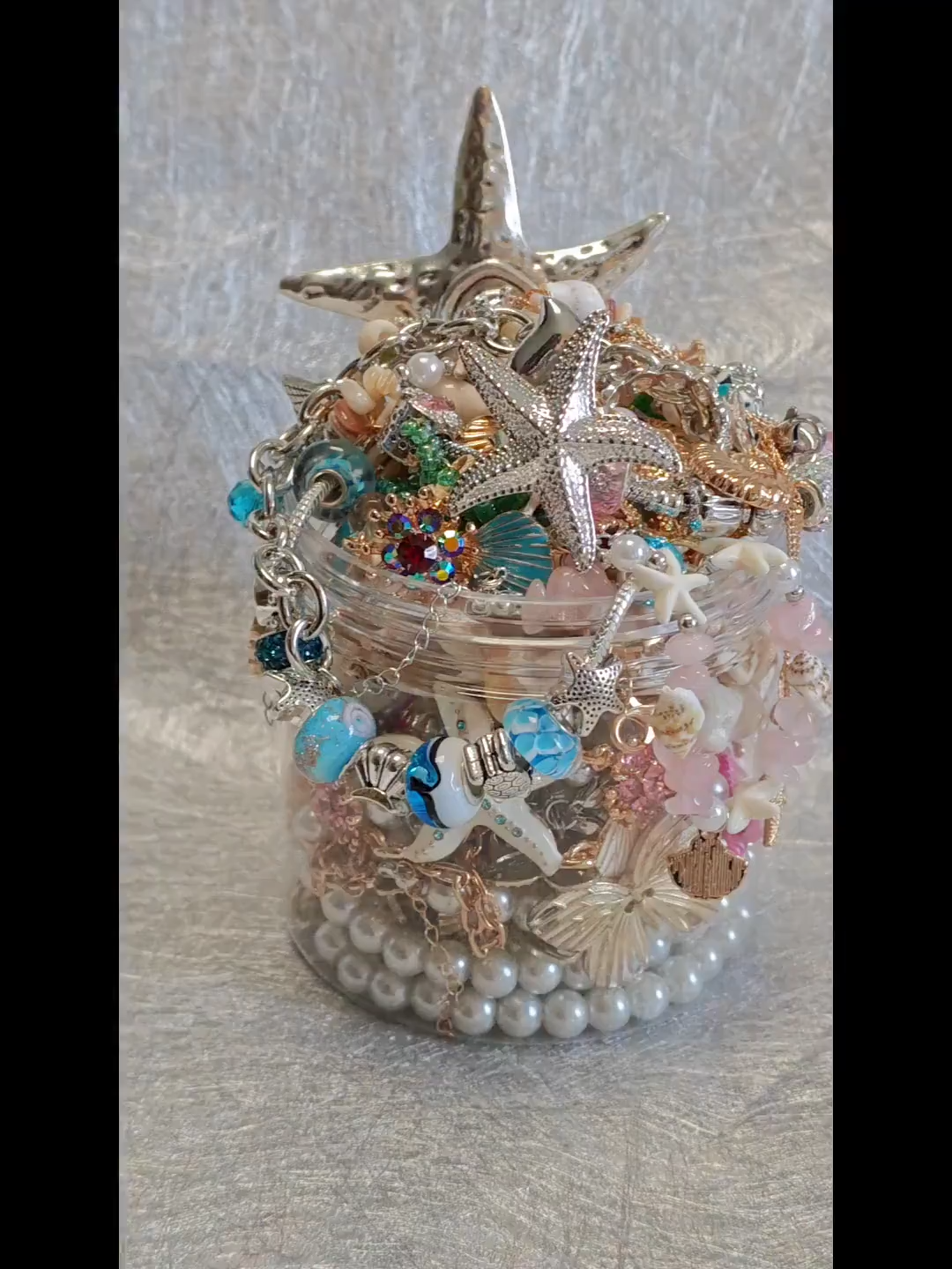 Coastal Baroque Mystery Jewelry Jar fashion jewelry assortment