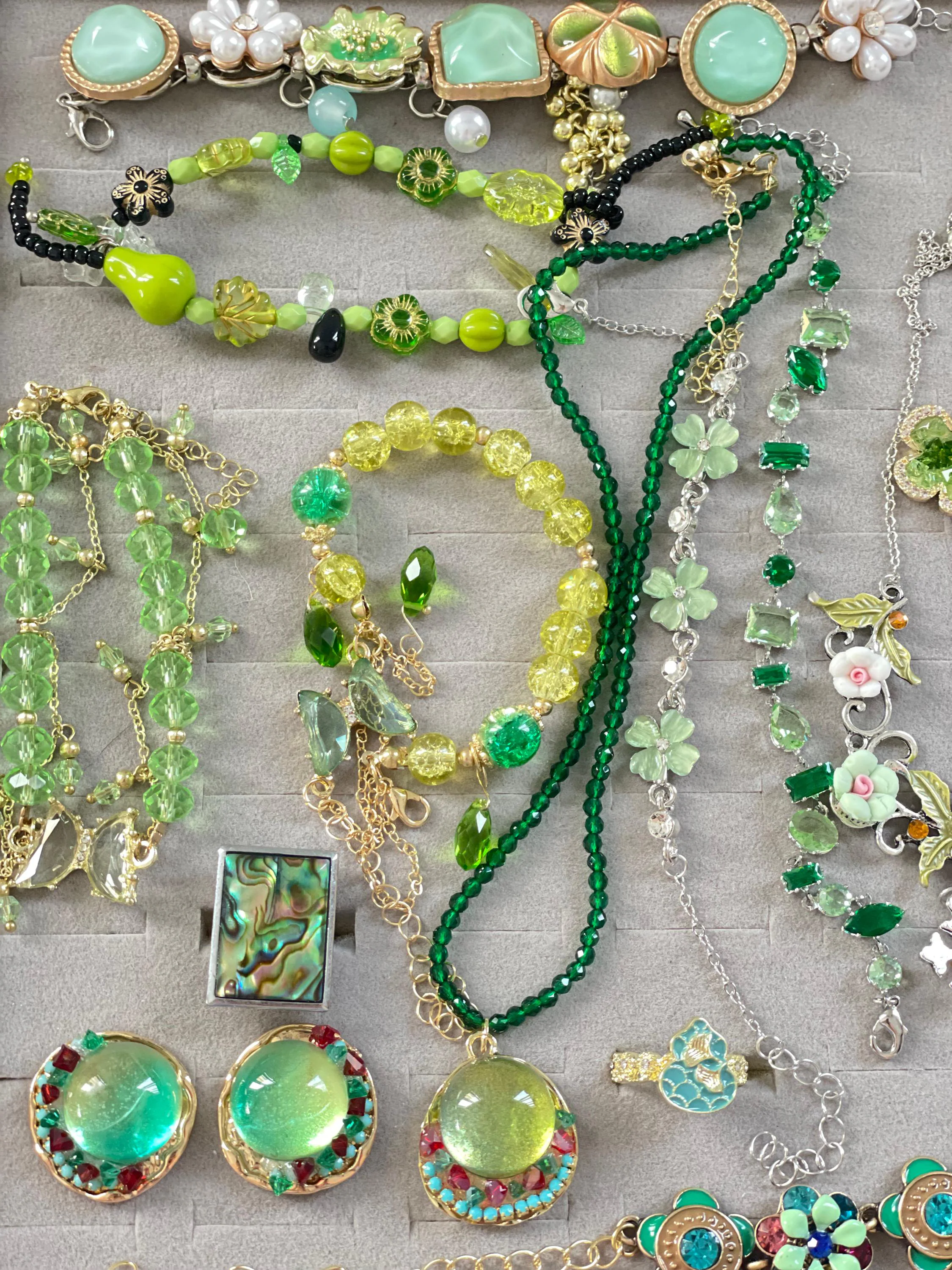 Green Fairy Inspired Mystery Jewelry Jar fashion jewelry assortment