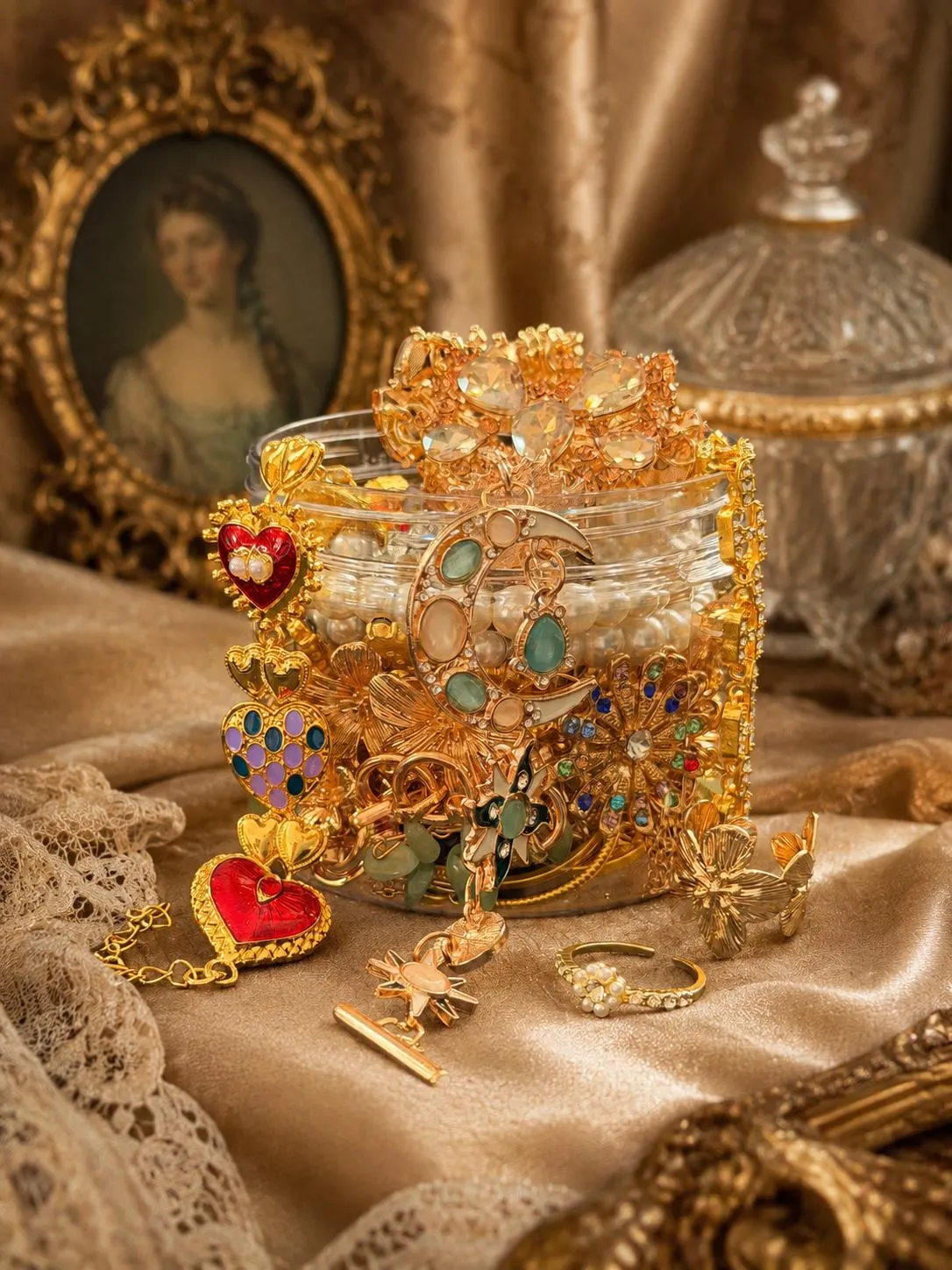Vintage Inspired Jewelry Mystery Jar fashion jewelry assortment