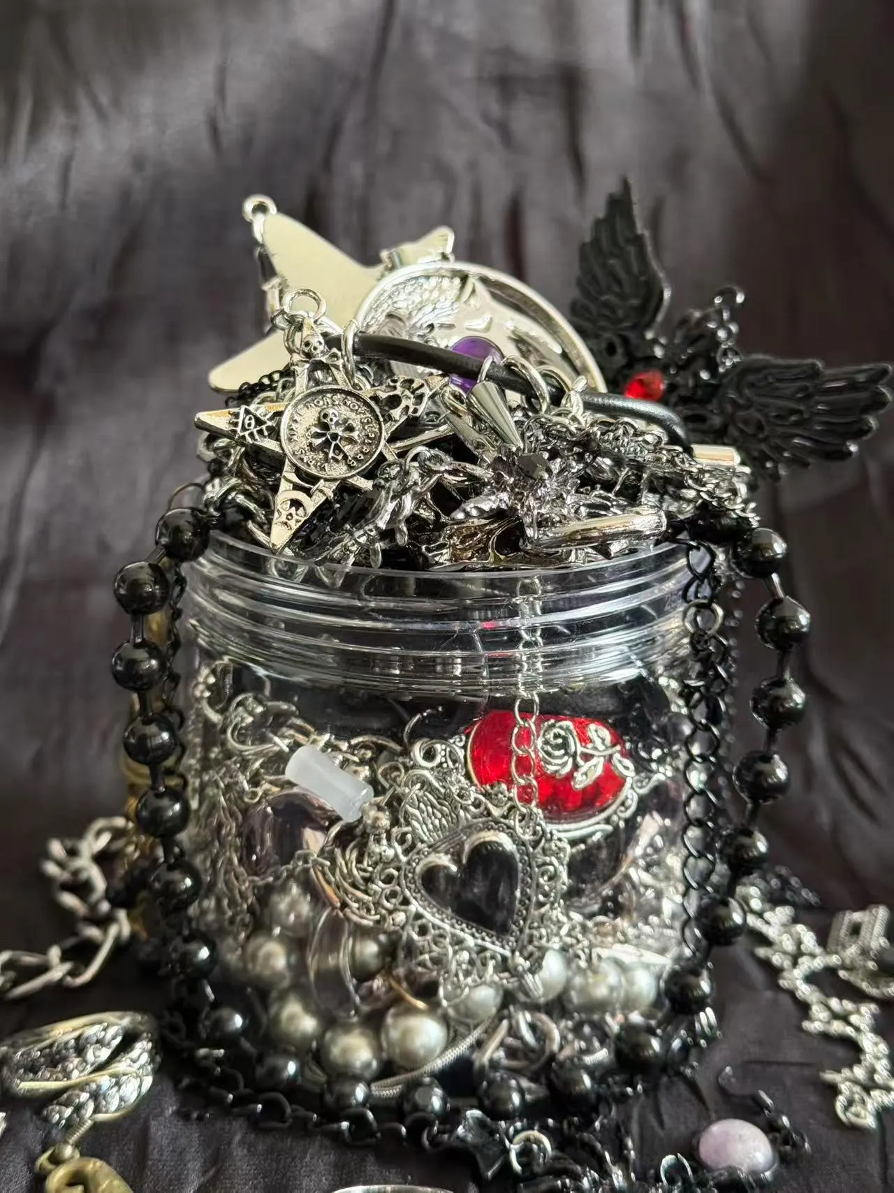Gothic Romance Mystery Jewelry Jar fashion jewelry assortment