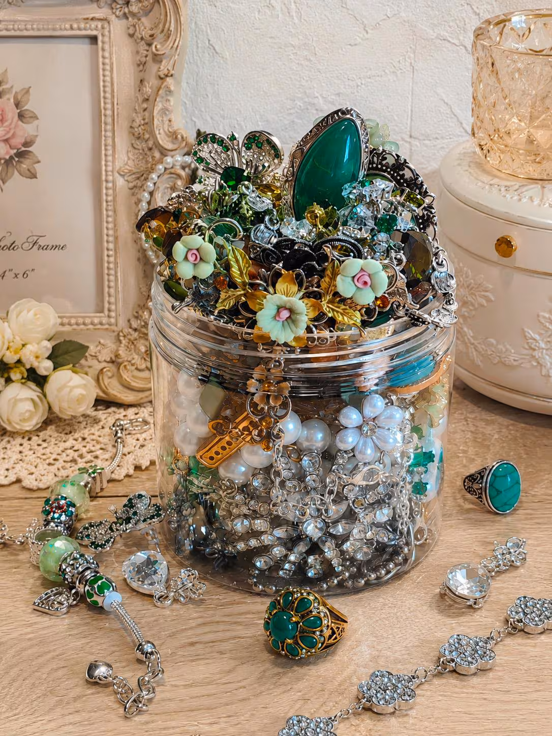August Birthstone Inspired Mystery Jewelry Jar fashion jewelry assortment