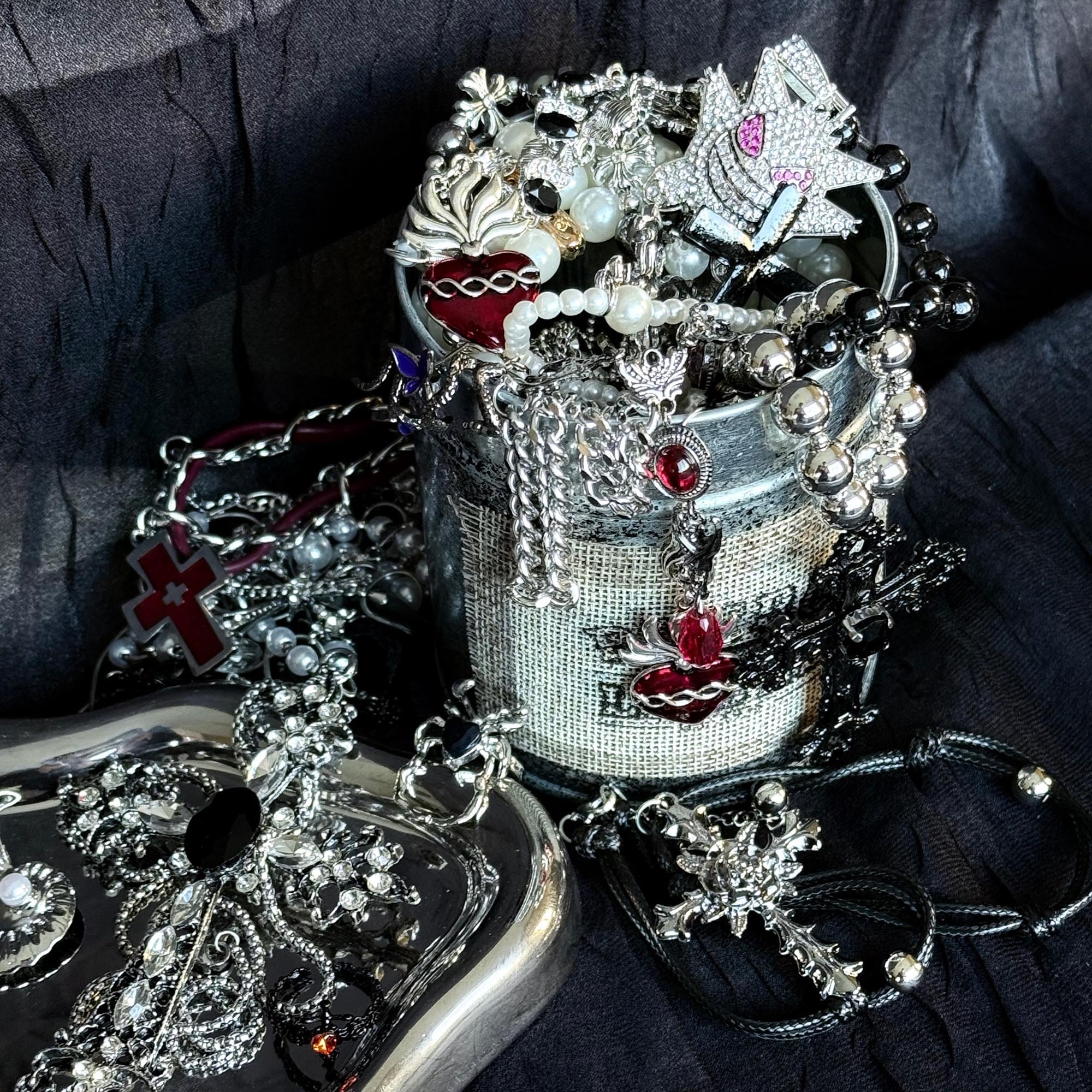 Gothic Mystery Jewelry Jar fashion jewelry assortment