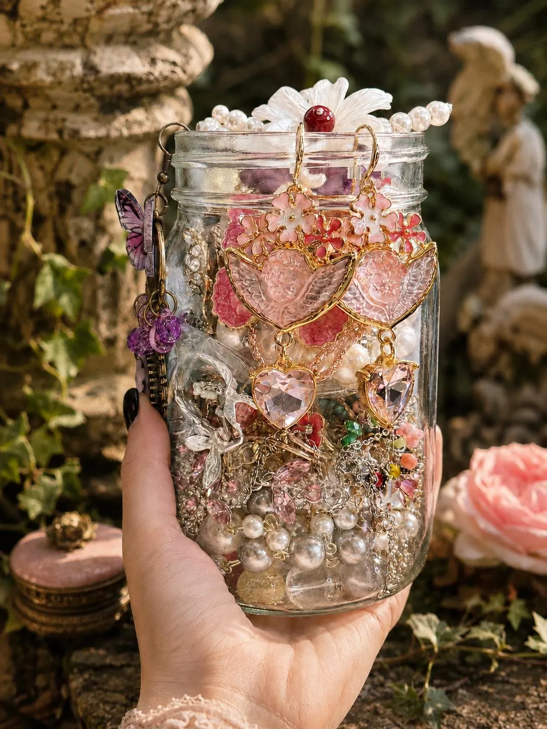 Fairycore Garden Mystery Jewelry Box fashion jewelry assortment