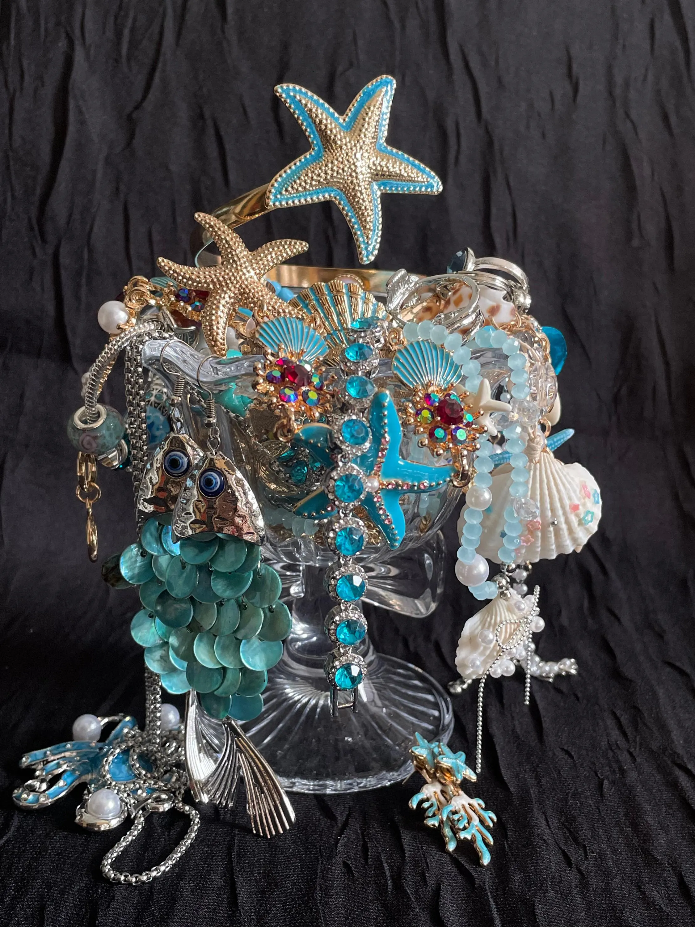 Mermaid Treasure Mystery Jewelry Jar fashion jewelry assortment