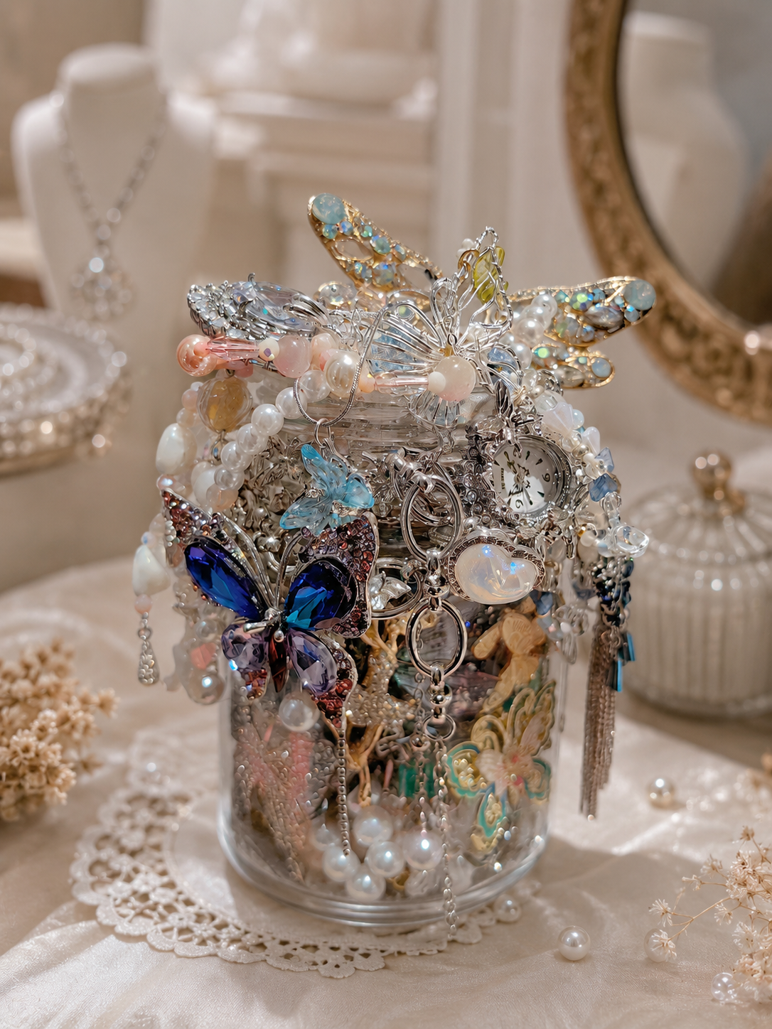 Enchanted Butterfly Garden Mystery Jewelry Jar fashion jewelry assortment