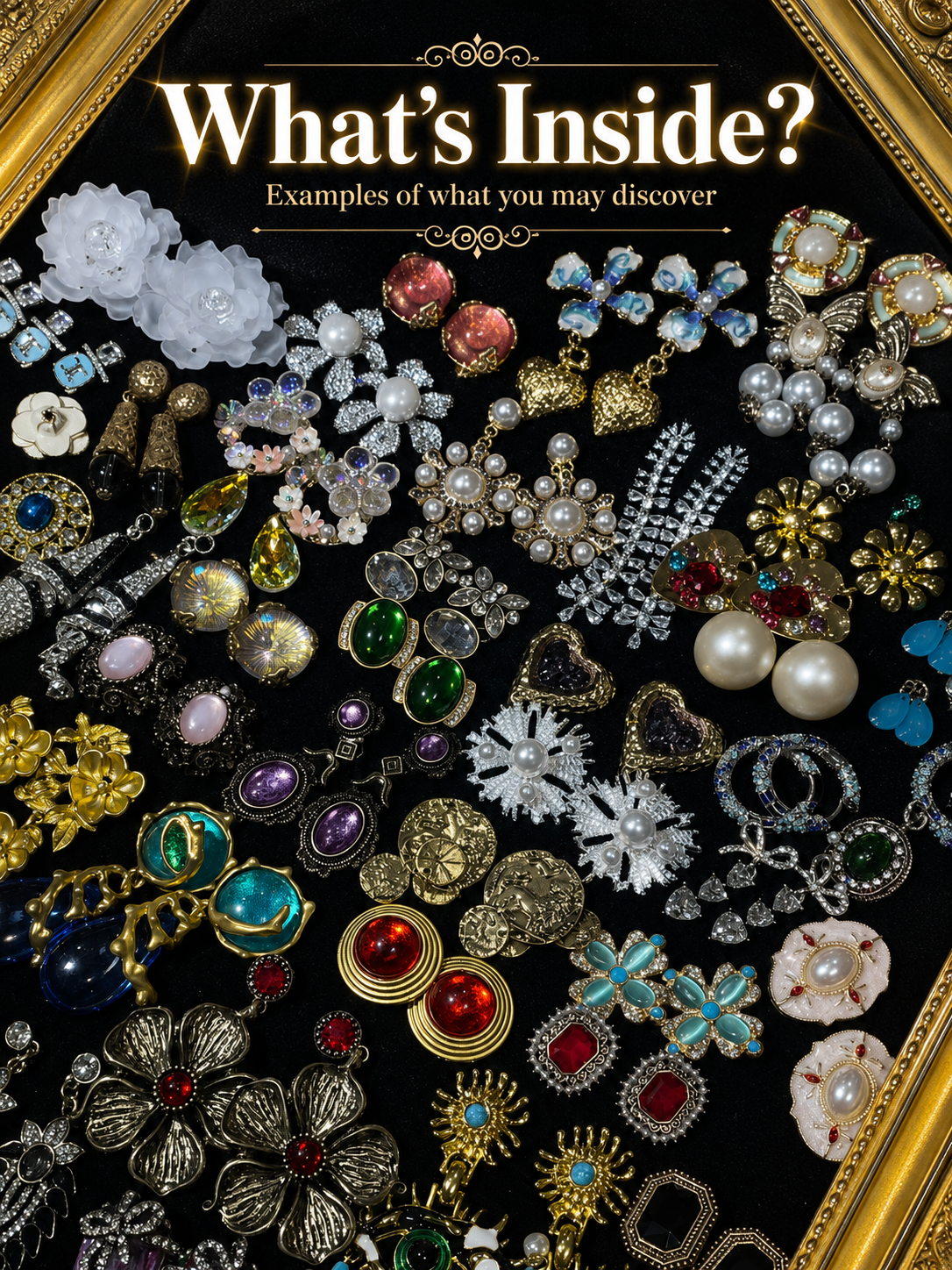 Vintage Inspired Treasure Mystery Jewelry Jar fashion jewelry assortment