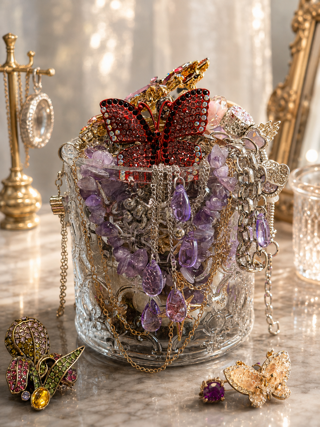 Purple Dream Mystery Jewelry Jar fashion jewelry assortment
