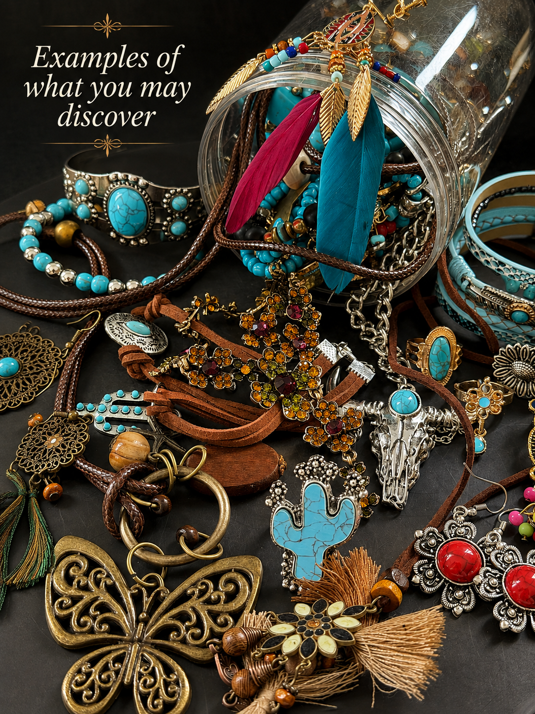 Bohemian Mystery Jewelry Jar fashion jewelry assortment
