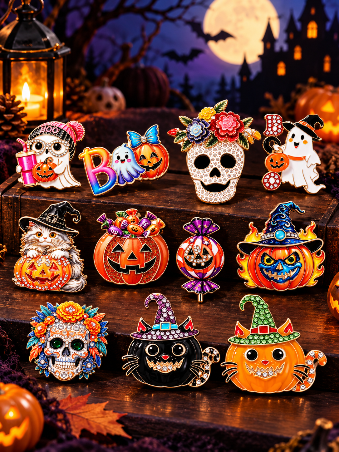 Halloween Brooch Mystery Set fashion jewelry assortment