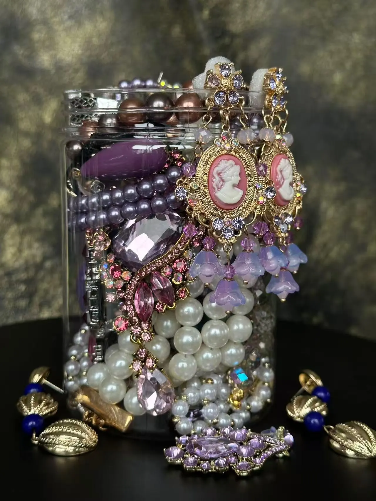 Mystic Violet Mystery Jewelry Jar fashion jewelry assortment