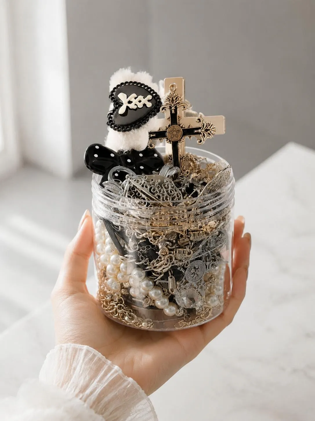 Gothic Mystery Jewelry Jar fashion jewelry assortment