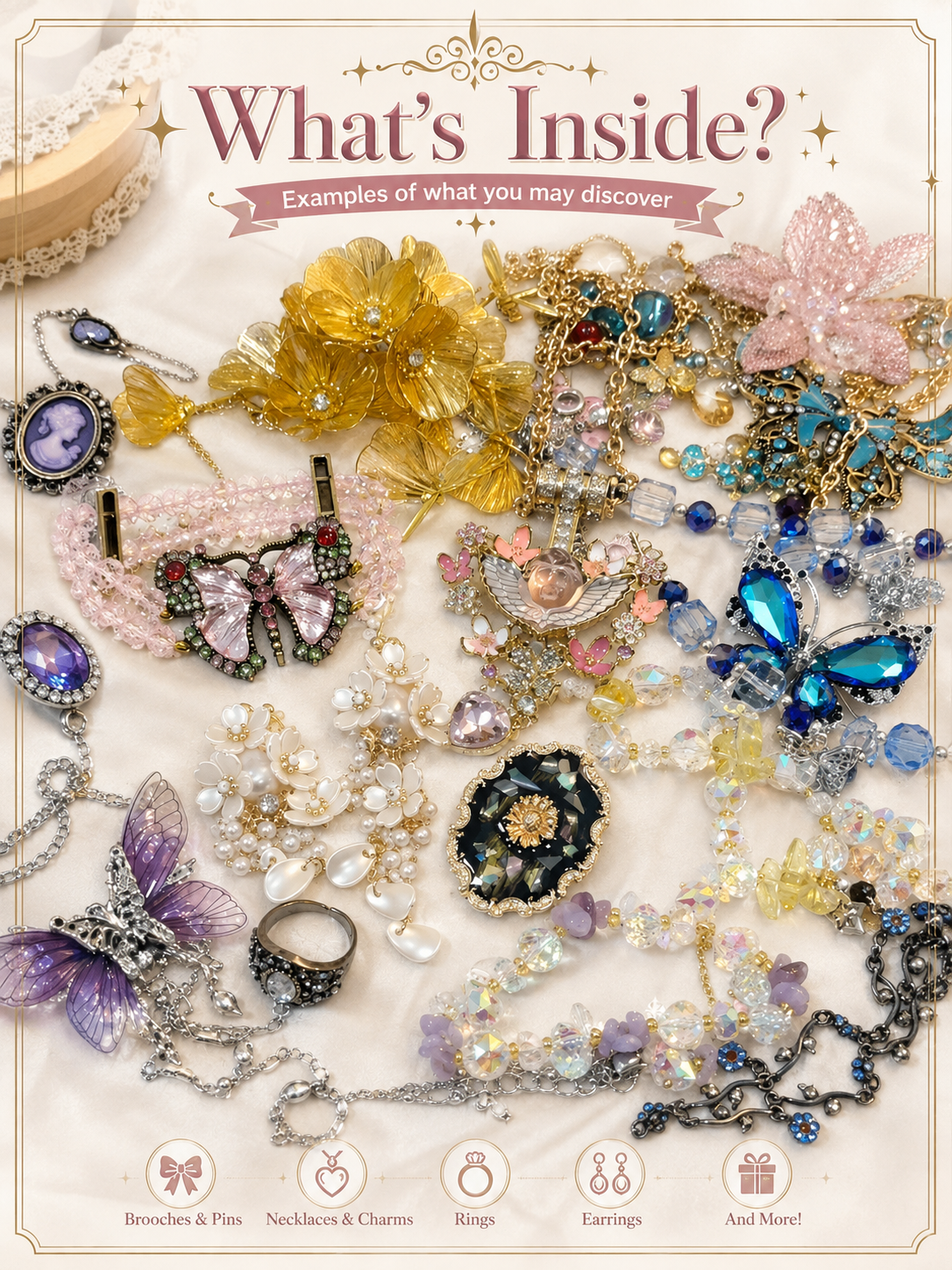 Enchanted Butterfly Garden Mystery Jewelry Jar fashion jewelry assortment