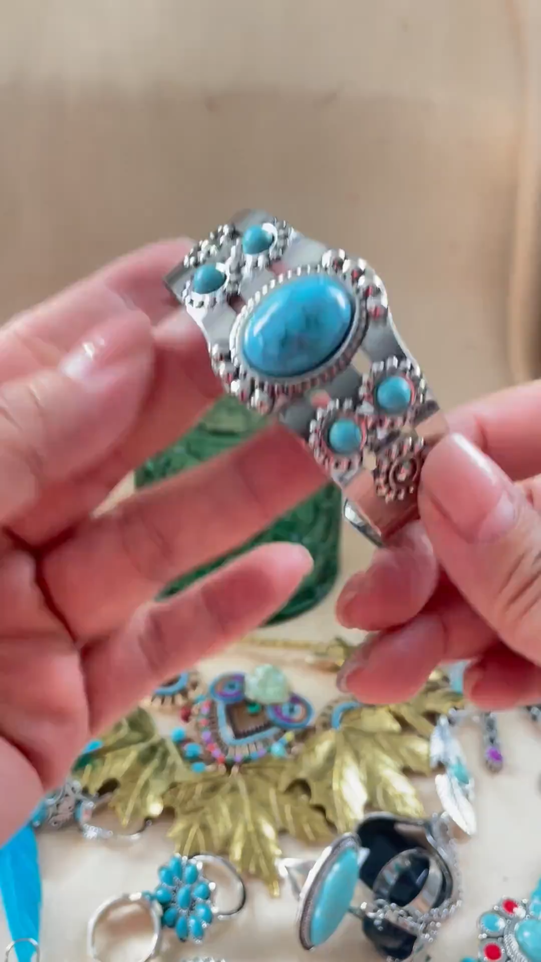 Boho Turquoise Color Mystery Jewelry Jar fashion jewelry assortment