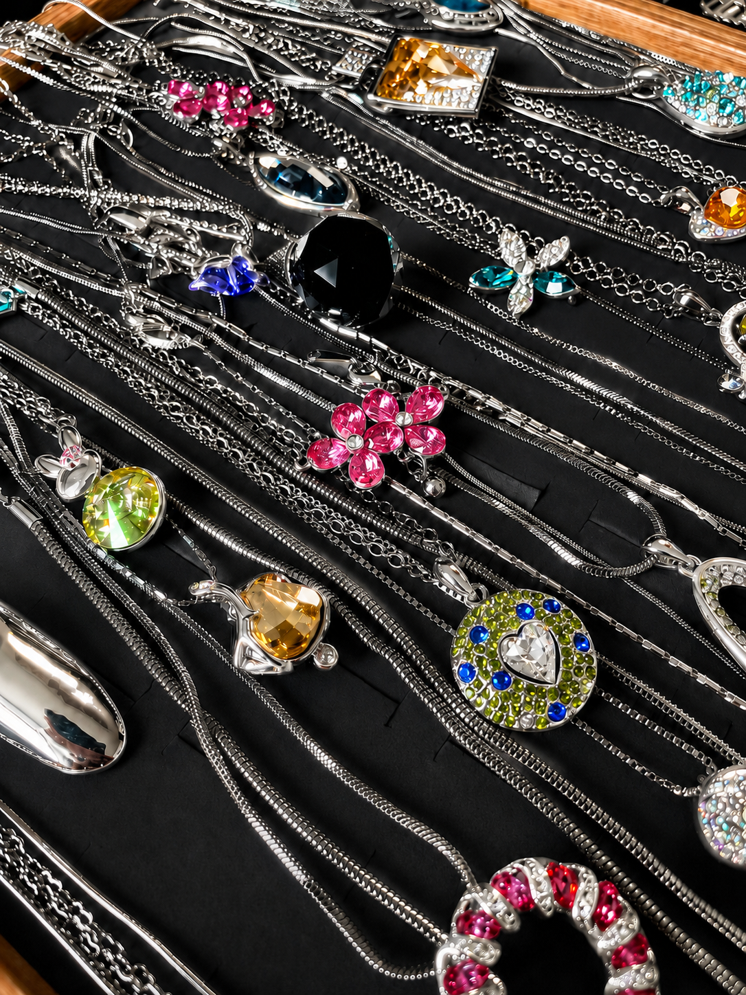 Colorful Silver Tone Necklace Mystery Box fashion jewelry assortment