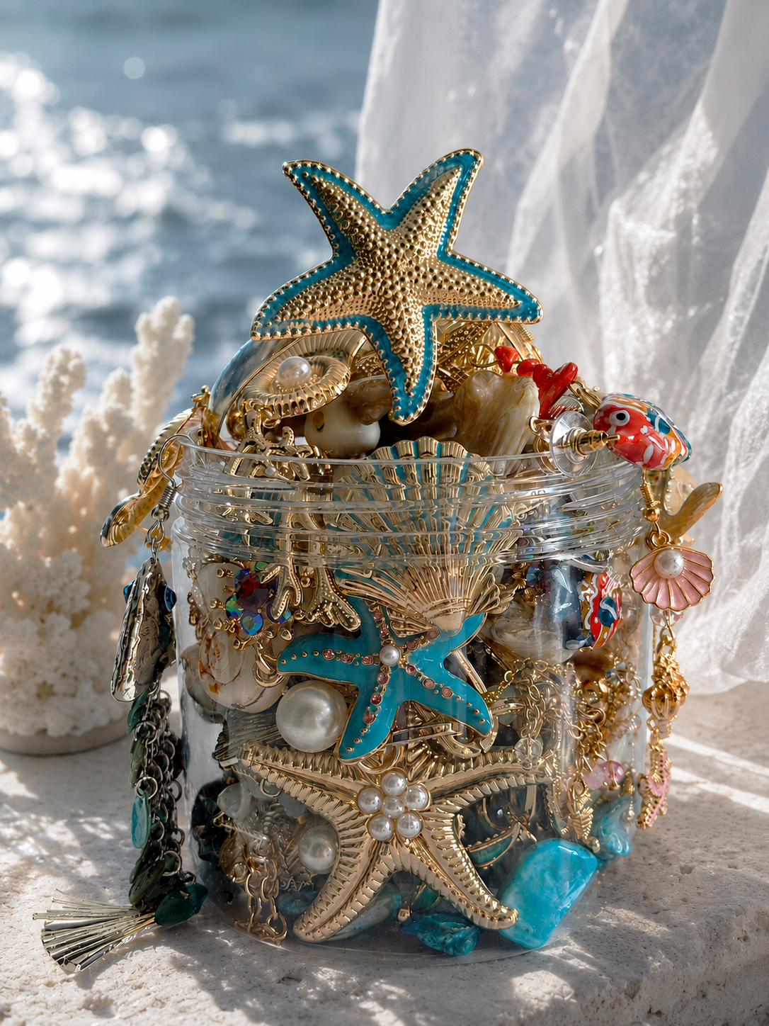 Coastal Mystery Jewelry Jar fashion jewelry assortment