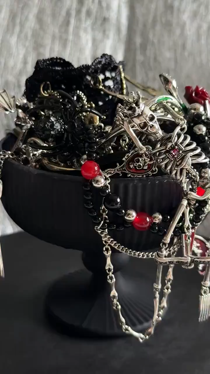 Gothic Mystery Jewelry Jar fashion jewelry assortment