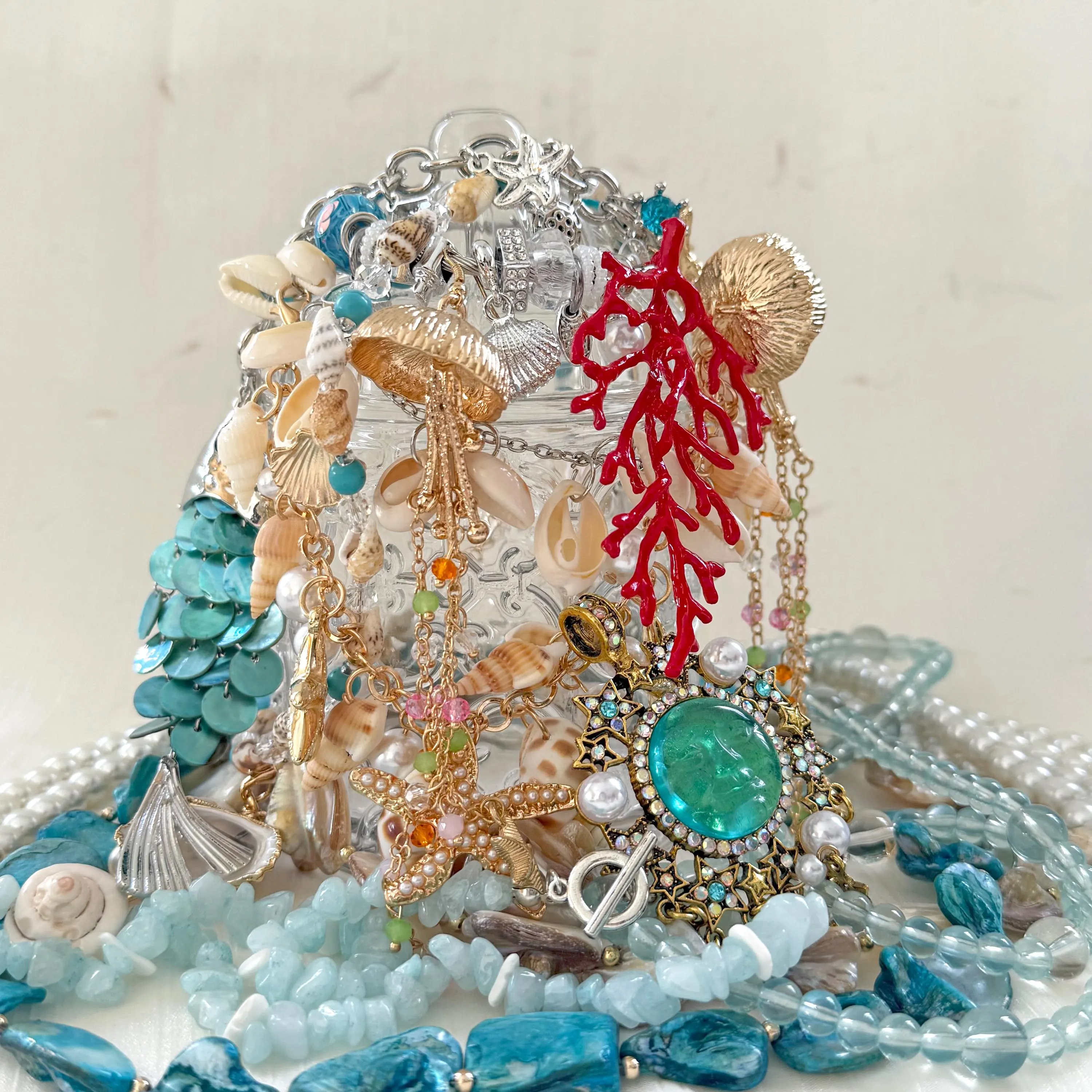 Ocean Pearl Style Mystery Jewelry Jar fashion jewelry assortment