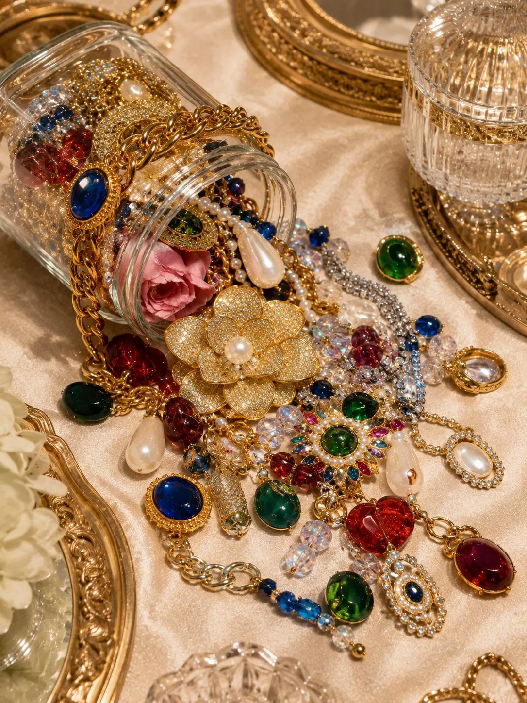 Old Money Vintage Inspired Mystery Jewelry Jar fashion jewelry assortment