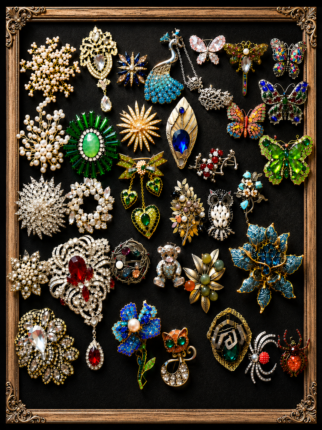 Eclectic Maximalist Brooch Mystery Box fashion jewelry assortment