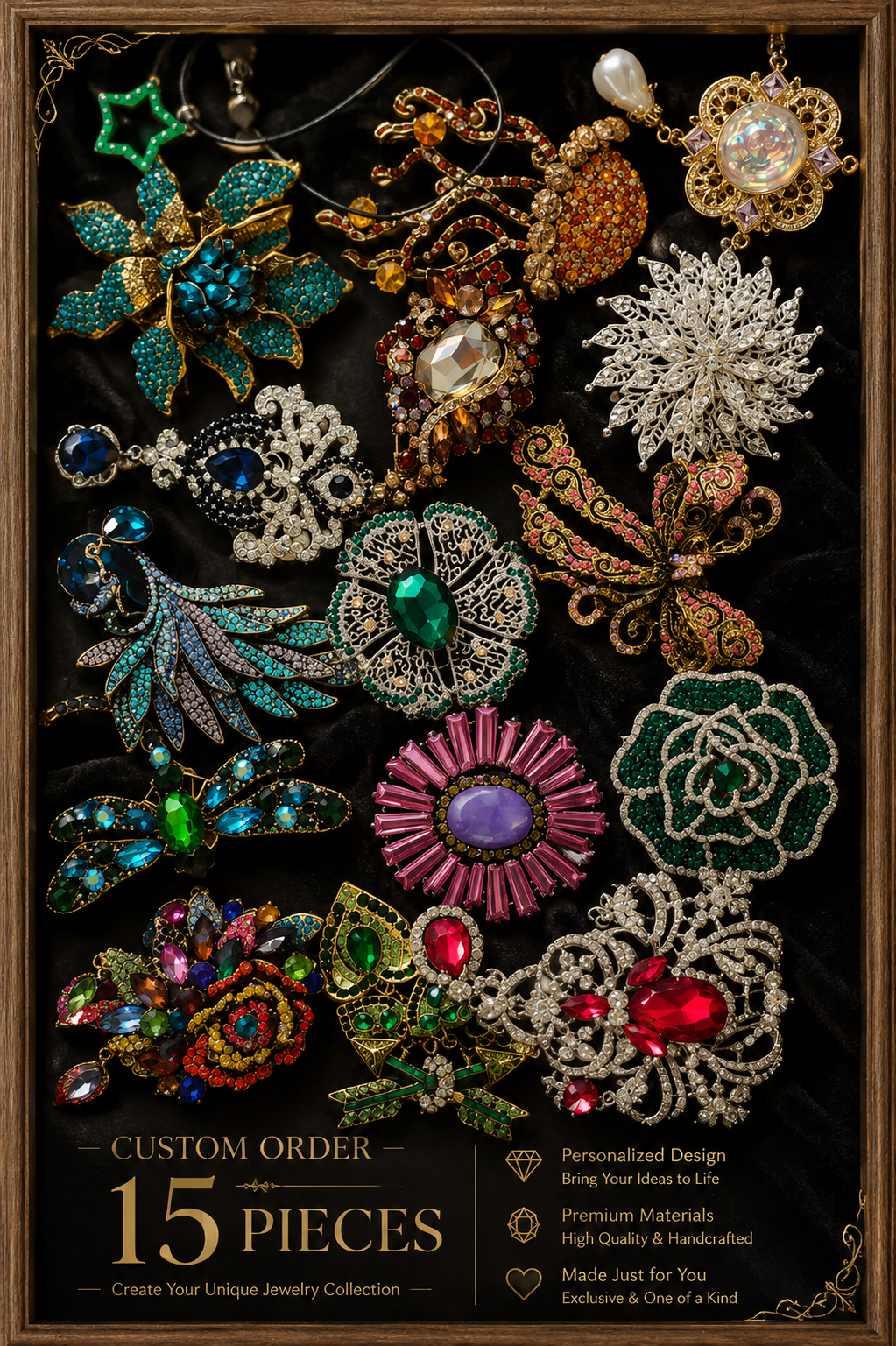Eclectic Maximalist Brooch Mystery Box fashion jewelry assortment