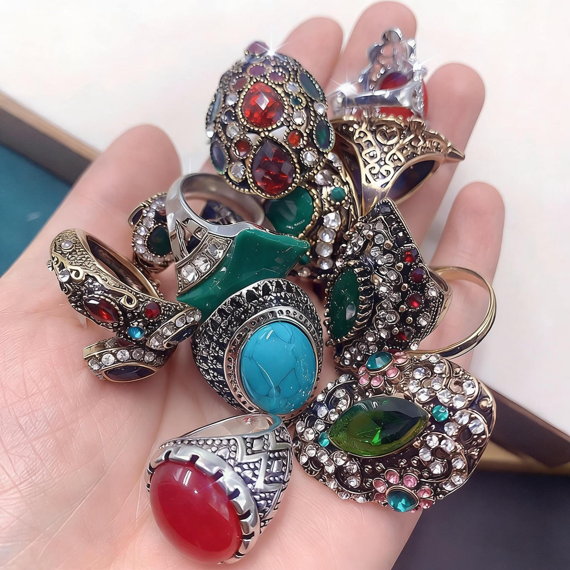Vintage Inspired Ring Mystery Box fashion jewelry assortment
