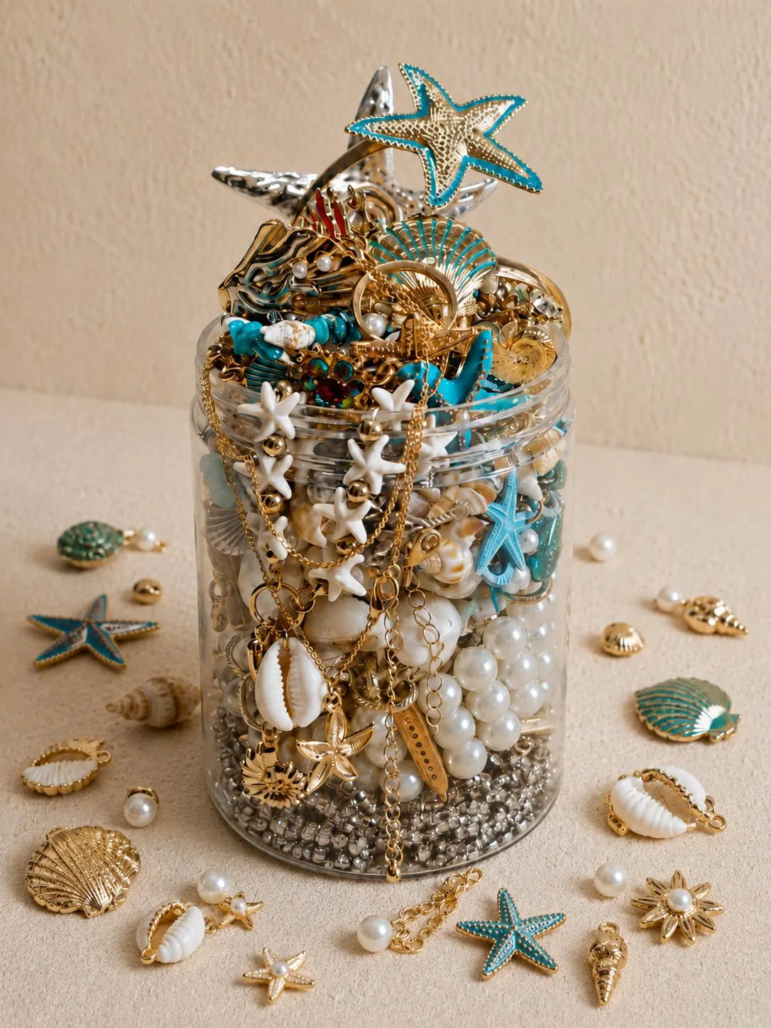 Mermaid Treasure Mystery Jewelry Jar fashion jewelry assortment