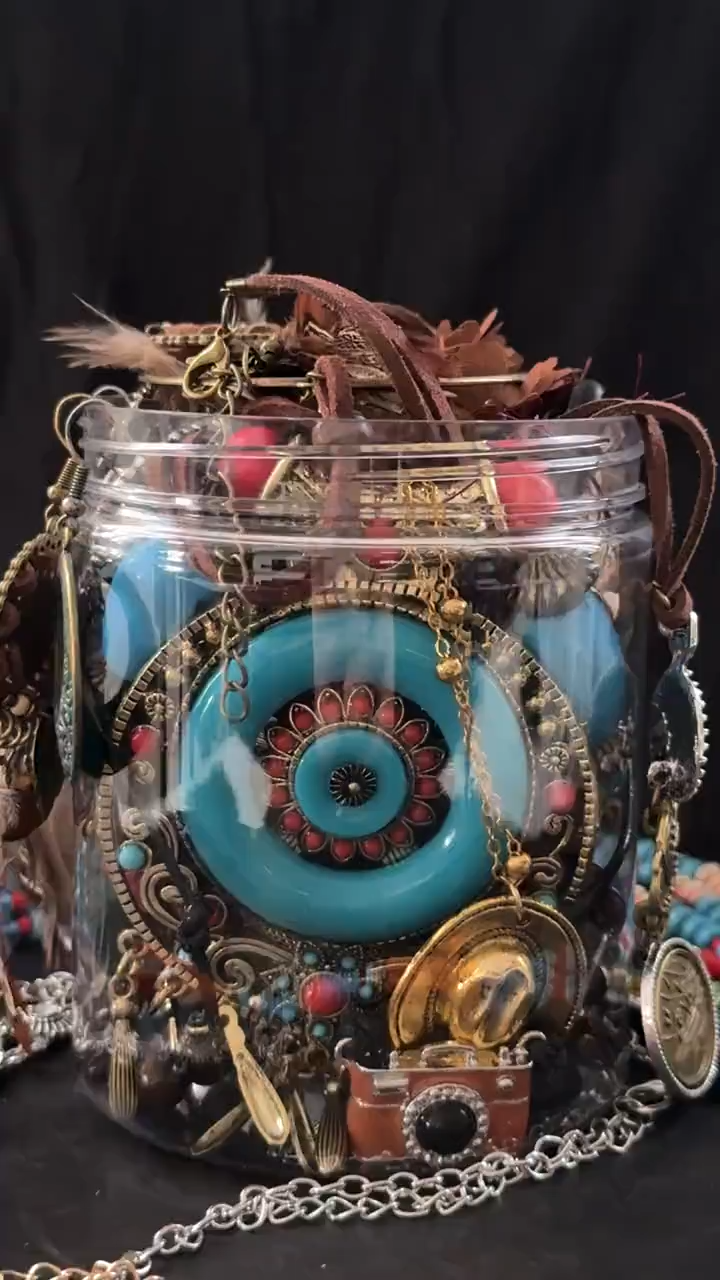 Boho Turquoise Color Mystery Jewelry Jar fashion jewelry assortment