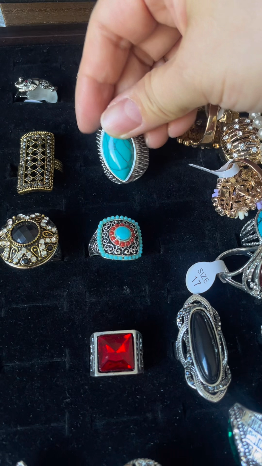 Vintage Inspired Jewel Tone Ring Mystery Box fashion jewelry assortment