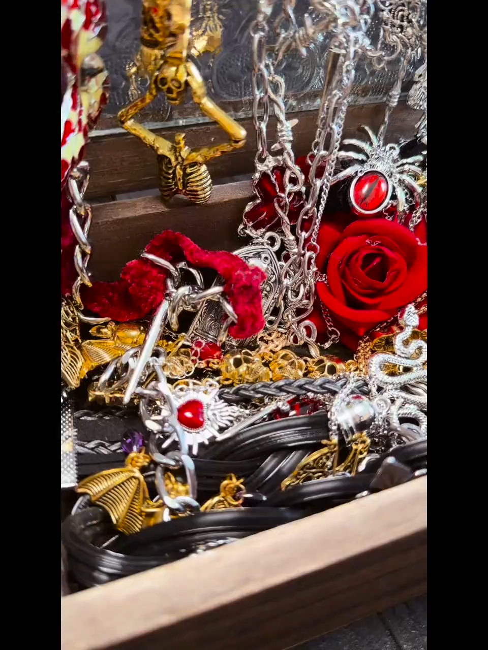 Gothic Vampire Inspired Mystery Jewelry Jar fashion jewelry assortment