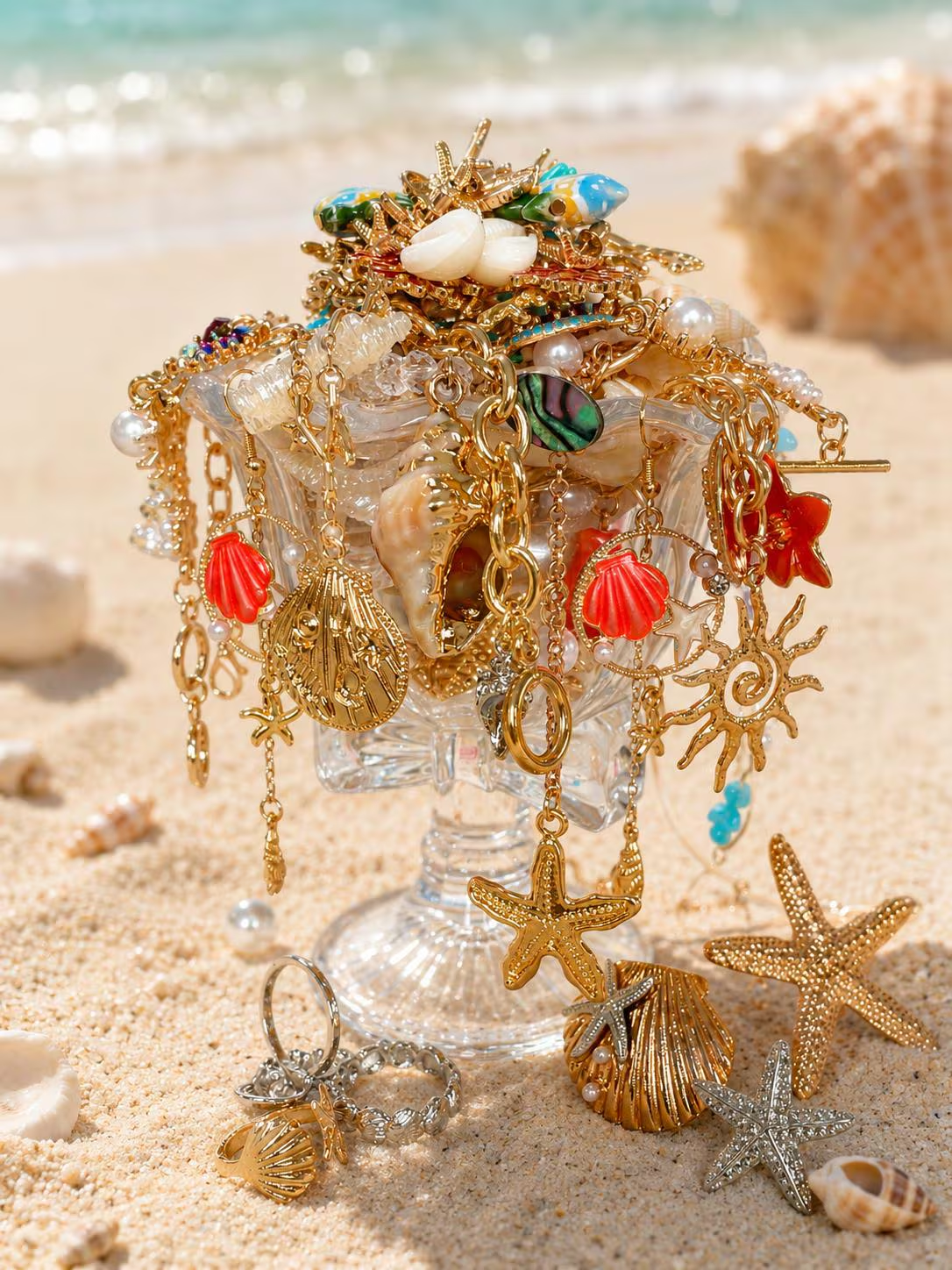 Ocean Mystery Jewelry Jar fashion jewelry assortment
