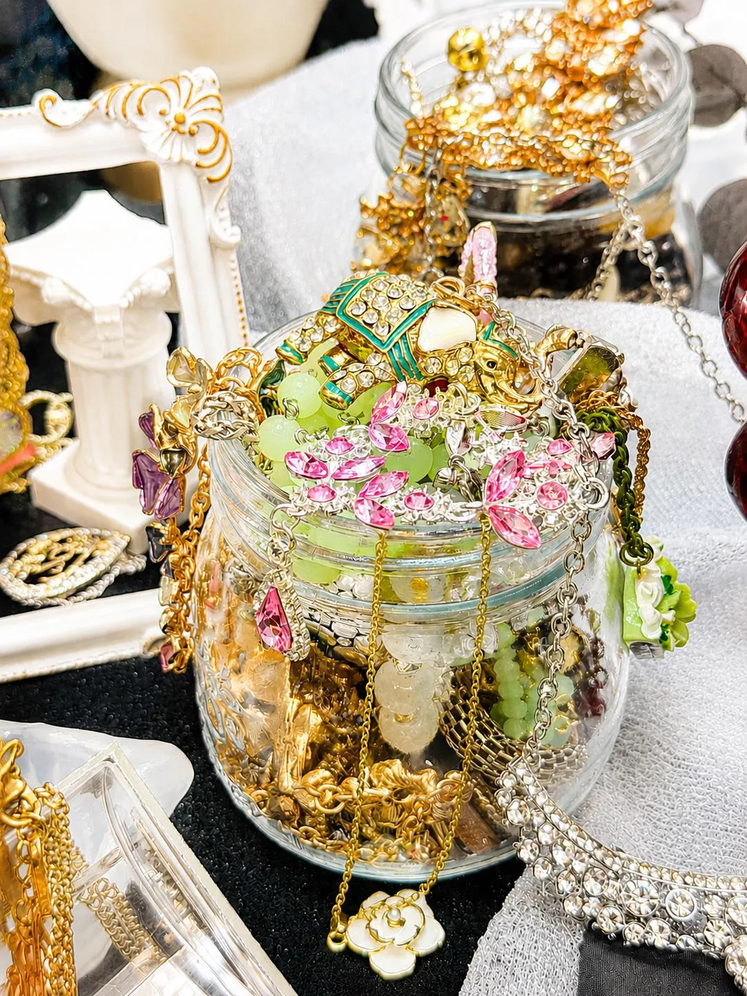 Victorian Inspired Mystery Jewelry Jar fashion jewelry assortment