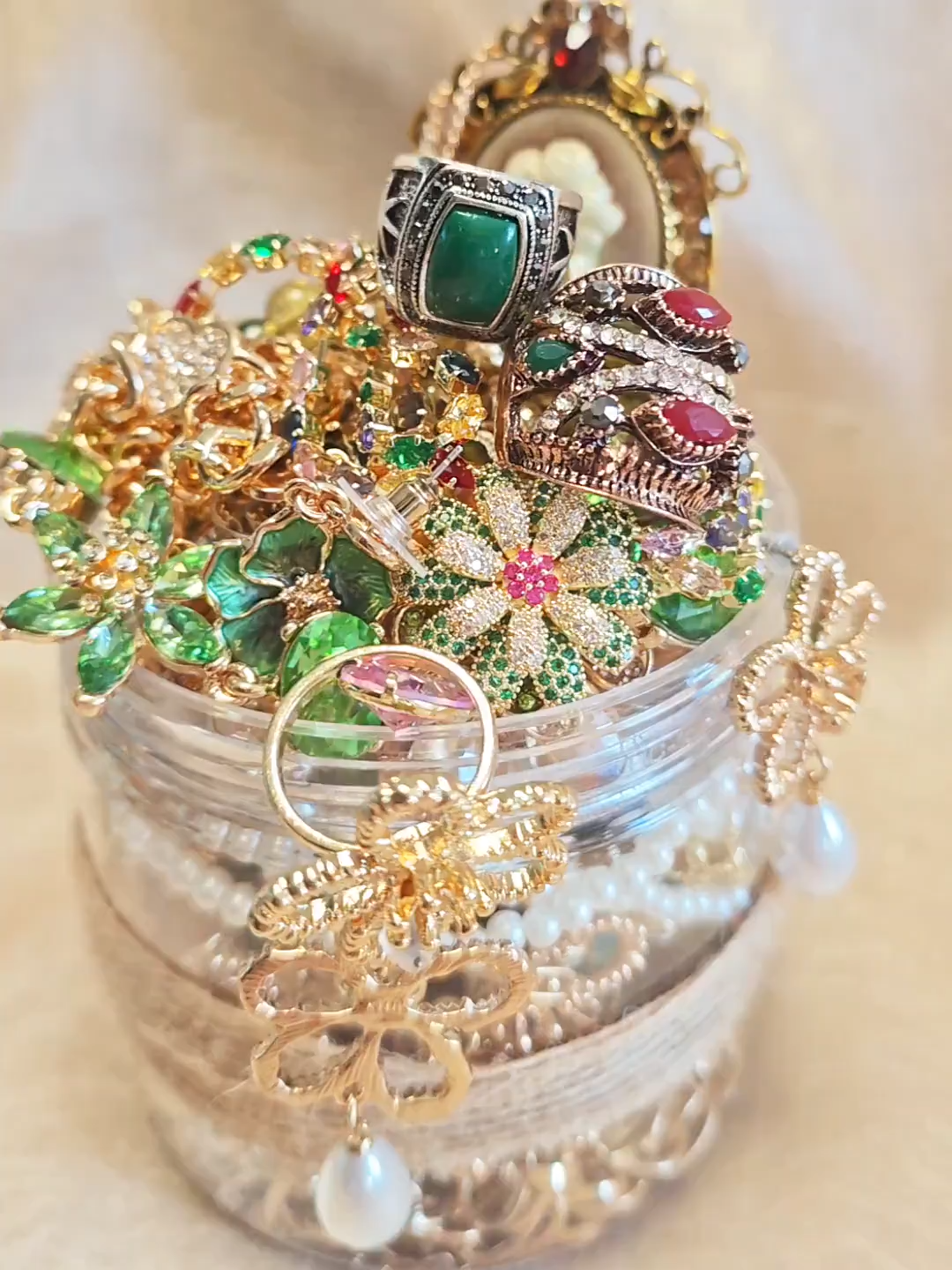 August Birthstone Inspired Mystery Jewelry Jar fashion jewelry assortment