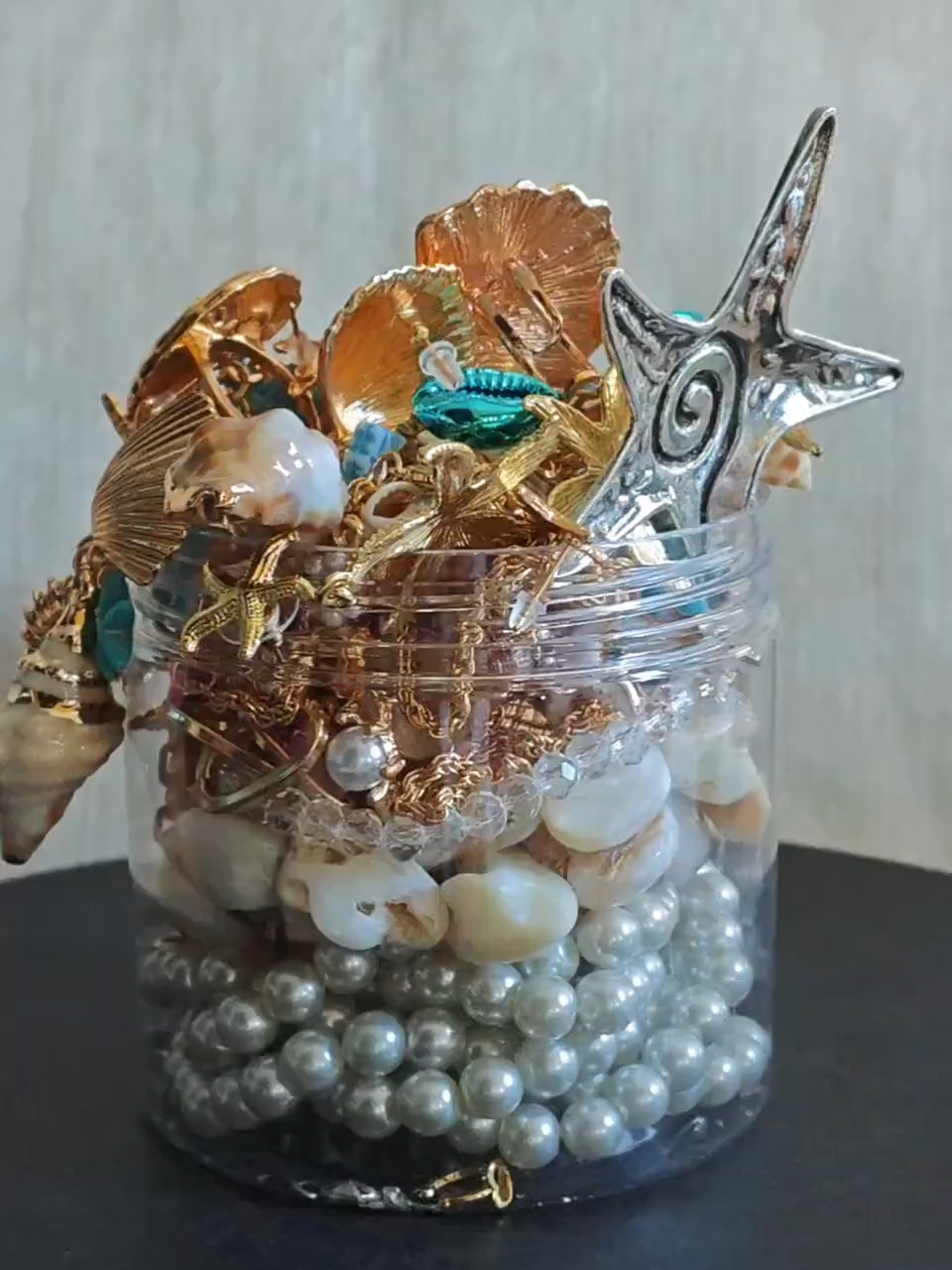 Coastal Baroque Mystery Jewelry Jar fashion jewelry assortment