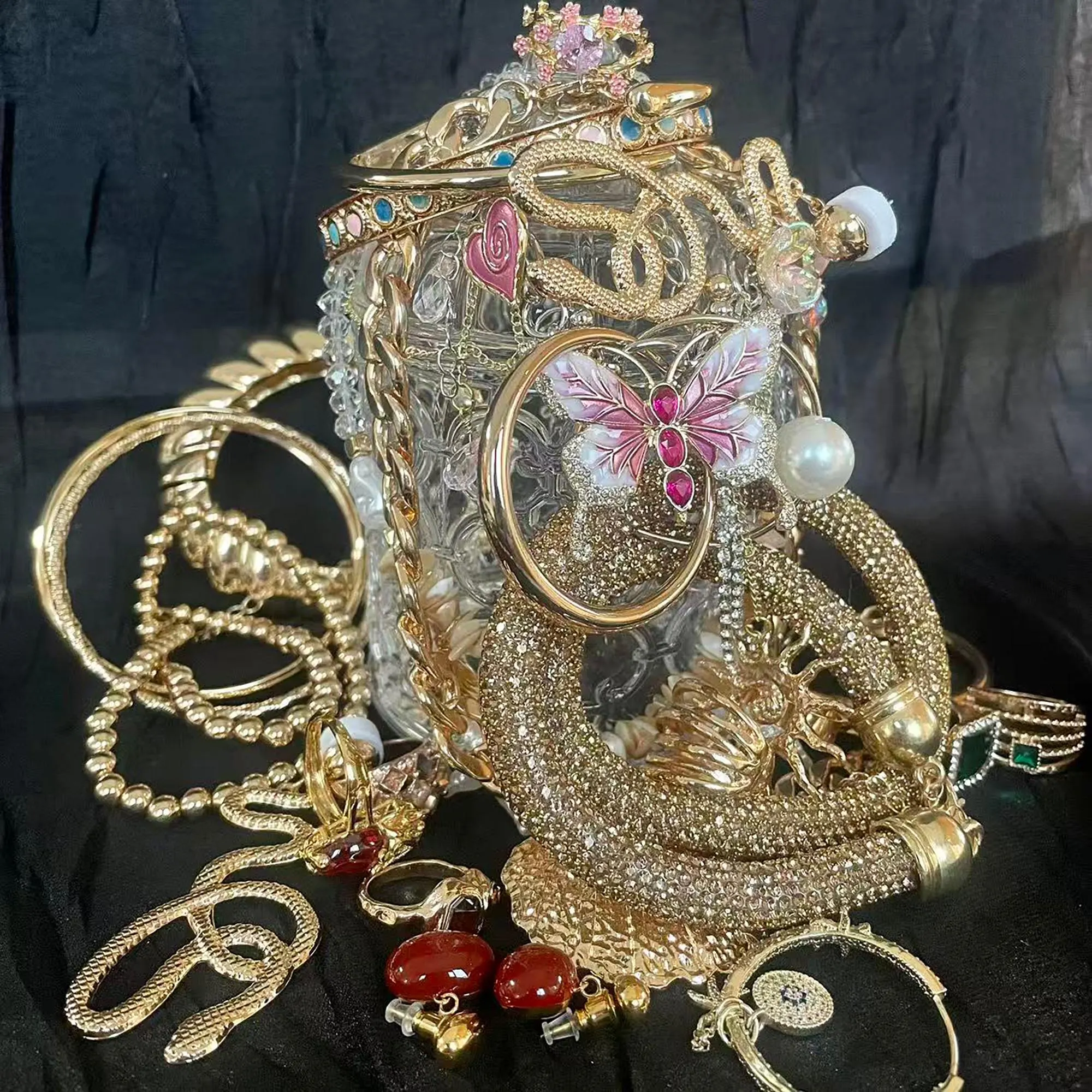 Vintage Inspired Jewelry Mystery Jar fashion jewelry assortment