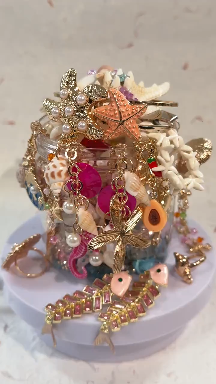 Mermaid Treasure Mystery Jewelry Jar fashion jewelry assortment