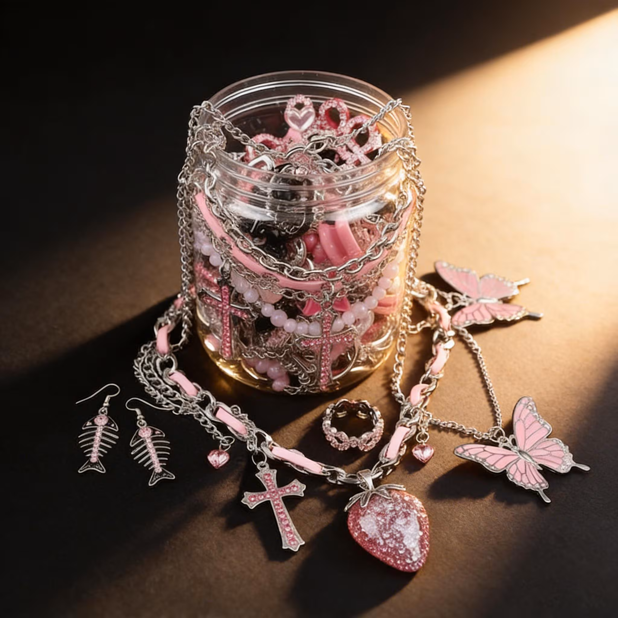 Pink Y2K Mystery Jewelry Box fashion jewelry assortment
